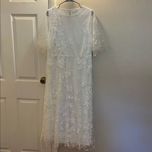 Baltic Born Arabella Embroidered Maxi Dress White Floral